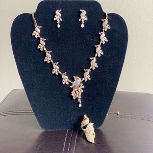 Peacock 3 pieces jewelry set